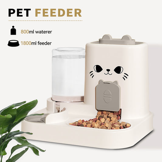 2-in-1 Cat Feeder & Water Dispenser