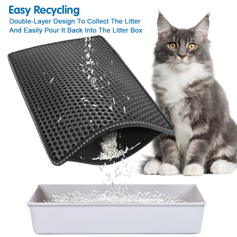 Double-Layer Cat Litter Mat